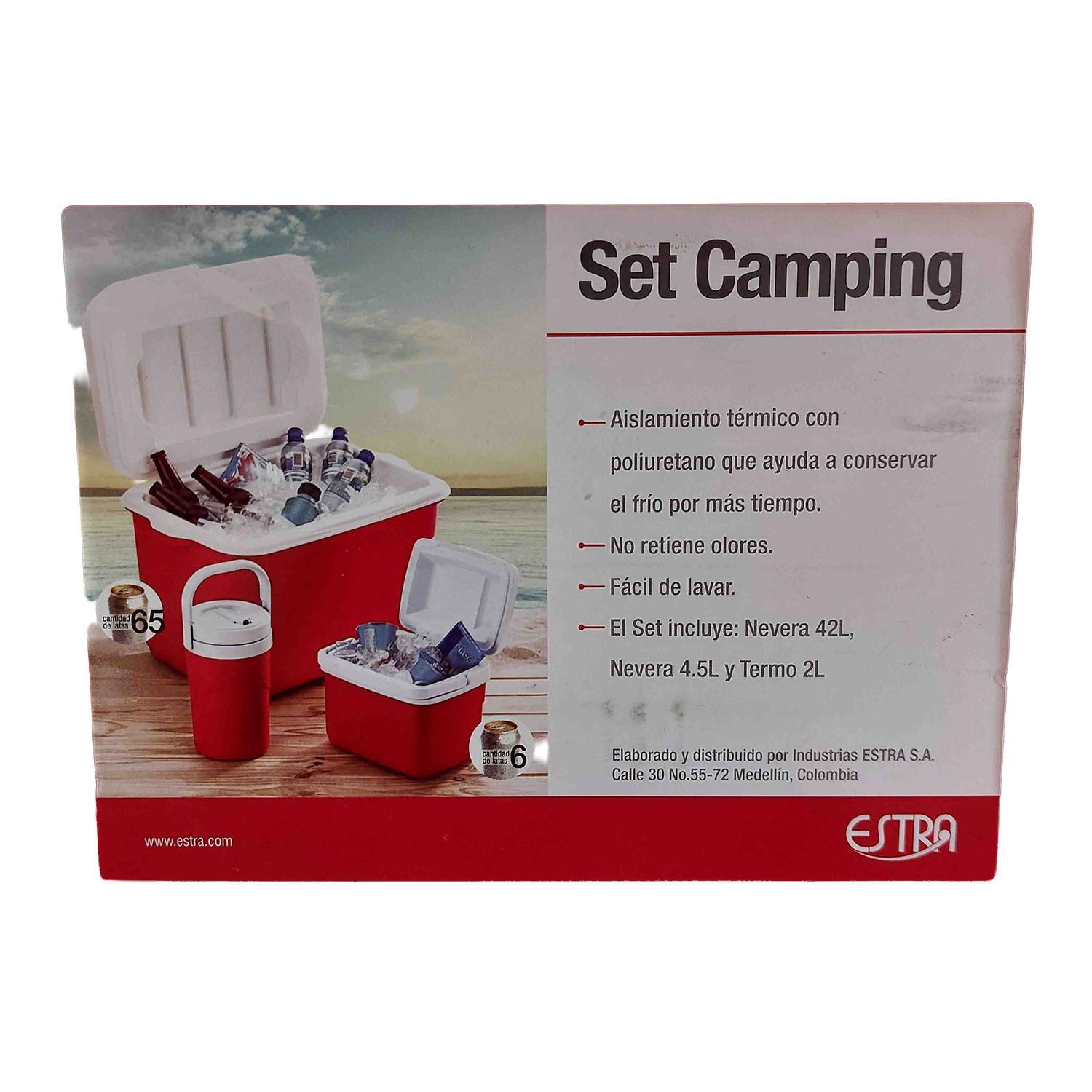 set de hieleras / coolers estra 42l 4.5