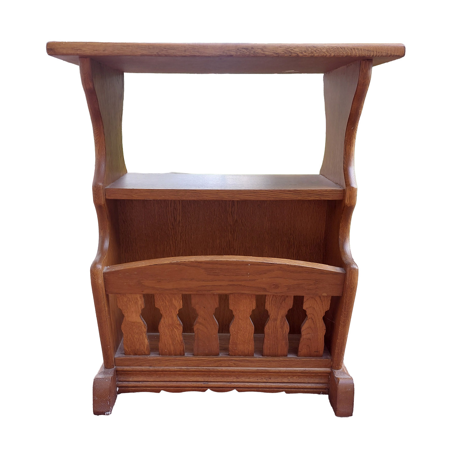 Mesita revistero de madera maciza