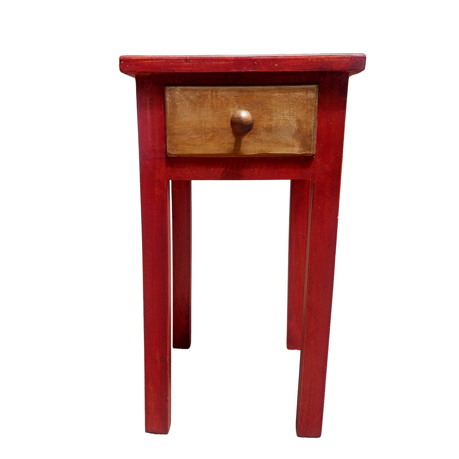 Mesita roja con cajón
