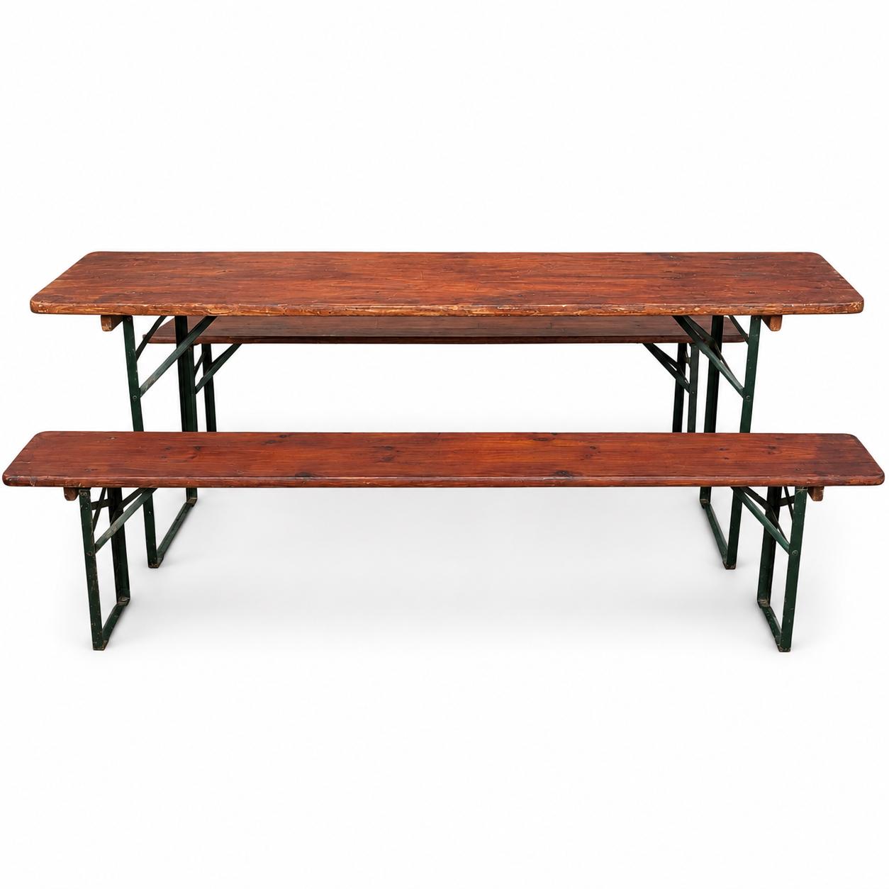 Mesa y bancas plegables para jardín - Imagen 4