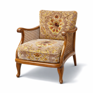 Juego de 3 sillones antiguos de madera macisa