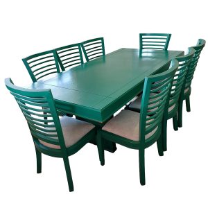 Juego de comedor de madera con 8 sillas