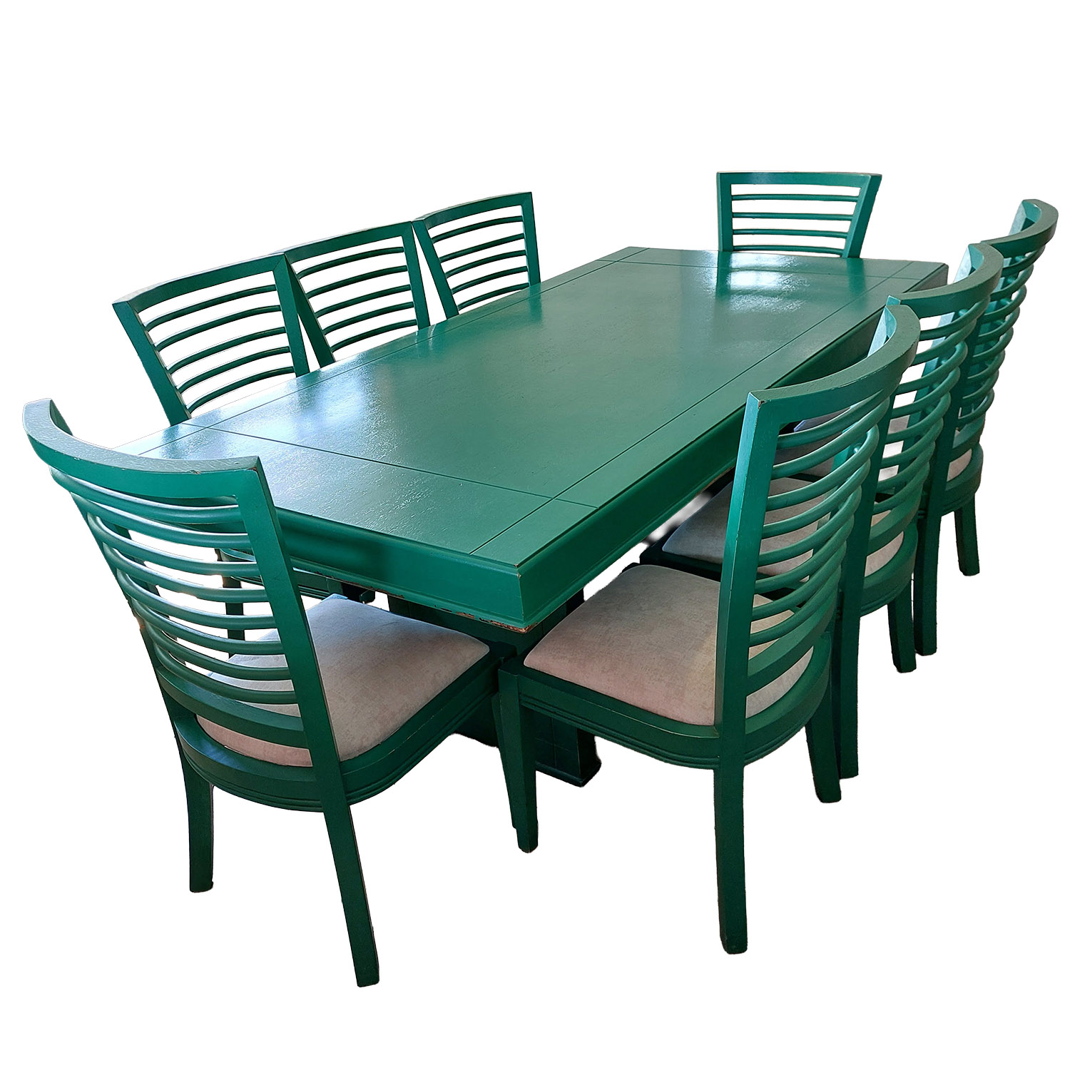 Juego de comedor de madera con 8 sillas